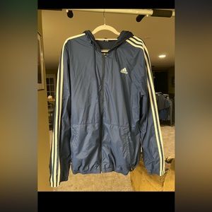 Adidas Blue Windbreaker